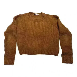 Zara Women’s‎ Tobacco Brown Knitted Sweater Size Small.